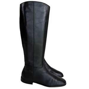 Corso Como Black Leather Knee High Riding Boots Women's Size 8 M